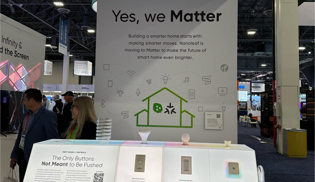 Au CES, il y avait Matter partout. Le standard domotique sera-t-il aussi la star du MWC ? // Source : Numerama Au CES, il y avait Matter partout. Le standard domotique sera-t-il aussi la star du MWC ? // Source : Numerama
