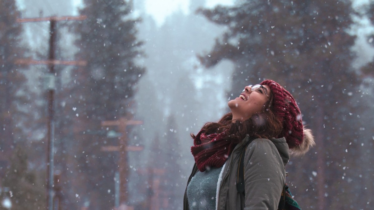 Une personne sous la neige // Source : Pexels Une personne sous la neige // Source : Pexels
