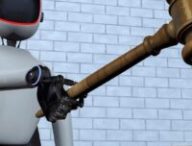 Un robot qui fait la loi. // Source : Canva
