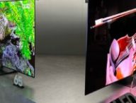 Deux téléviseurs OLED présentés par Samsung. // Source : Numerama Deux téléviseurs OLED présentés par Samsung. // Source : Numerama