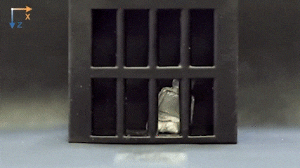 Le robot « shapeshifter » passant du solide au liquide. // Source : Wang and Pan et al.