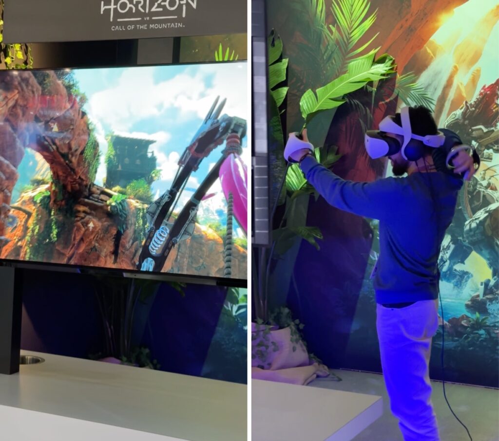 Le tir à l'arc en réalité virtuelle, c'est trop bien. // Source : Numerama Le tir à l'arc en réalité virtuelle, c'est trop bien. // Source : Numerama