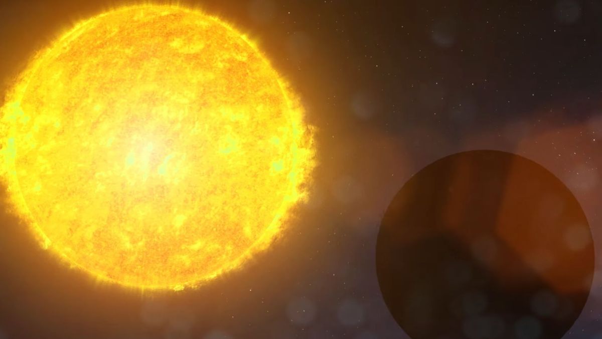Les derniers instants de l'étoile, vue d'artiste. // Source : Capture d'écran YouTube Nasa Goddard Les derniers instants de l'étoile, vue d'artiste. // Source : Capture d'écran YouTube Nasa Goddard