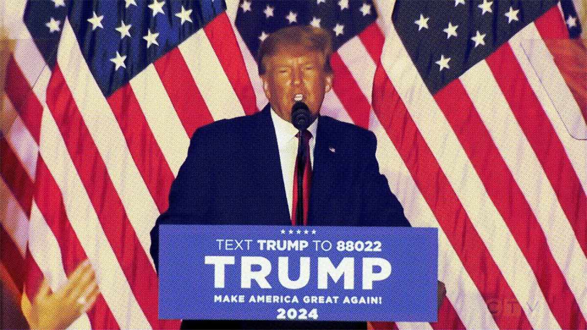 Donald Trump annonce qu'il se présente à l'élection de 2024 aux États-Unis // Source : CTV News / YouTube Donald Trump annonce qu'il se présente à l'élection de 2024 aux États-Unis // Source : CTV News / YouTube