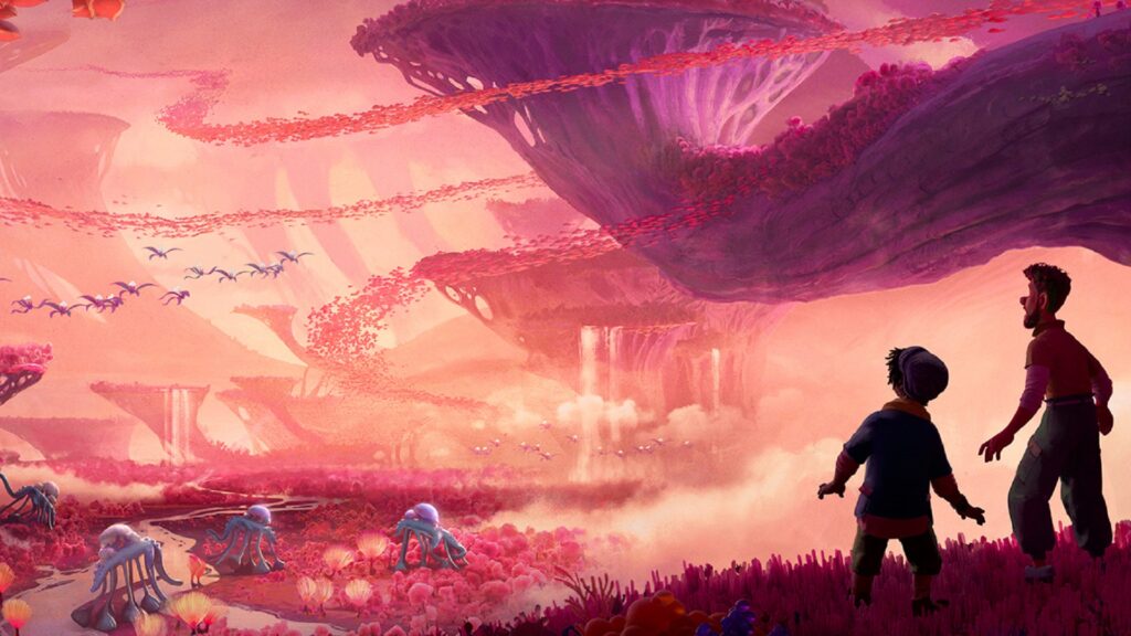 Les magnifiques paysages d'Avalonia, l'étrange voyage // Source : Disney+ Les magnifiques paysages d'Avalonia, l'étrange voyage // Source : Disney+