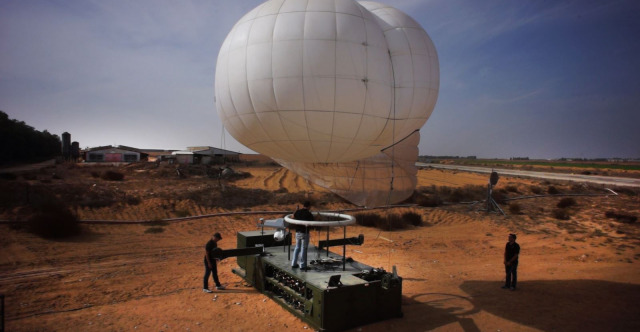 Le ballon d'espionnage Skystar 3000 en Israel en 2015 // Source : Skystar Le ballon d'espionnage Skystar 3000 en Israel en 2015 // Source : Skystar