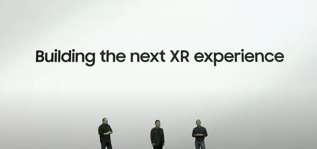 Les représentants de Qualcomm, Samsung et Google lors de l'Unpacked 2023. // Source : Capture Numerama Les représentants de Qualcomm, Samsung et Google lors de l'Unpacked 2023. // Source : Capture Numerama