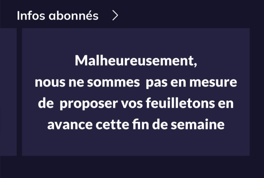 Le message en page d'accueil de Salto. // Source : Salto Le message en page d'accueil de Salto. // Source : Salto