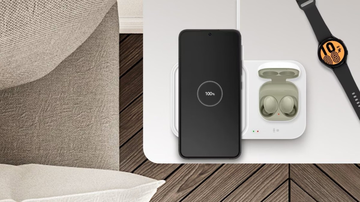 Chargeur duo sans fil rapide 15W // Source : Samsung Chargeur duo sans fil rapide 15W // Source : Samsung