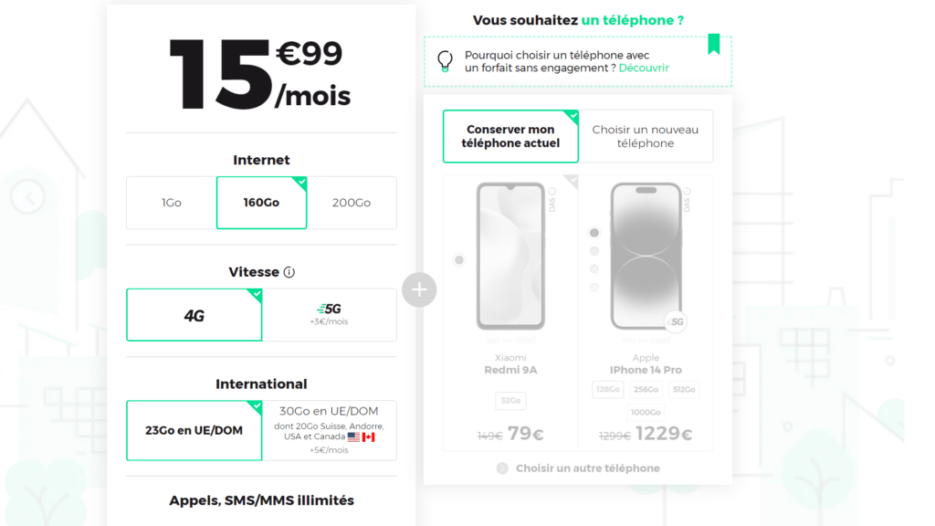 Plusieurs options pour adapter ce forfait à vos besoins // Source : RED Plusieurs options pour adapter ce forfait à vos besoins // Source : RED