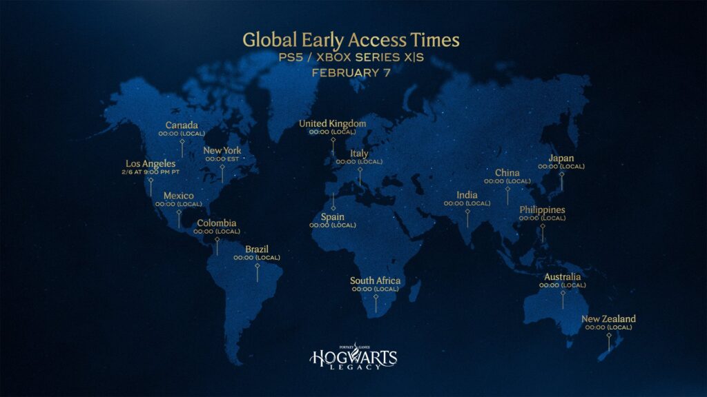 Heure de lancement de Hogwarts Legacy // Source : Warner Bros. Heure de lancement de Hogwarts Legacy // Source : Warner Bros.
