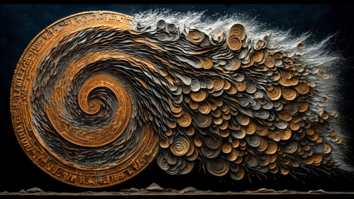 Une représentation bitcoin avec Midjourney // Source : Midjourney/Numerama Une représentation bitcoin avec Midjourney // Source : Midjourney/Numerama
