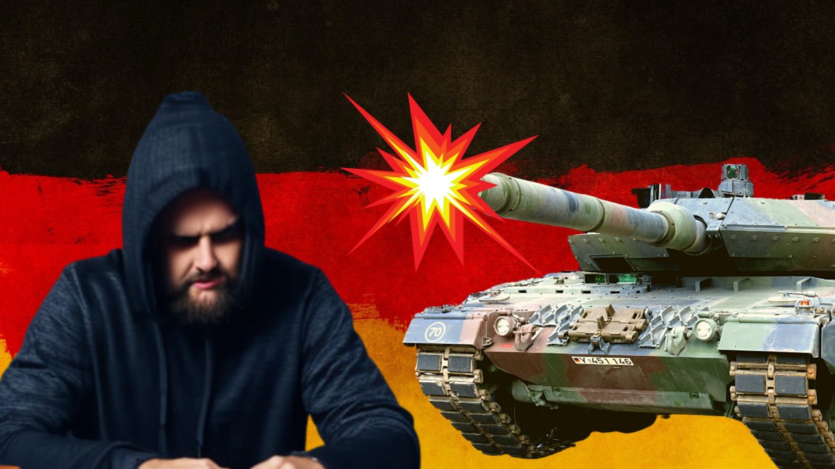 La décision de Berlin d'envoyer des chars allemands fait rager des groupes de hackers russes. // Source : Canva / Pixabay / Wikimedia Commons La décision de Berlin d'envoyer des chars allemands fait rager des groupes de hackers russes. // Source : Canva / Pixabay / Wikimedia Commons