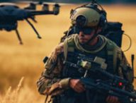 L'infanterie pourra avancer avec des drones pour surveiller les alentours. // Source : Midjourney L'infanterie pourra avancer avec des drones pour surveiller les alentours. // Source : Midjourney