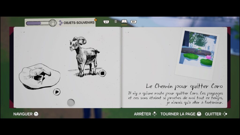 Le carnet, élément de gameplay central dans Season. // Source : Capture d'écran Numerama Le carnet, élément de gameplay central dans Season. // Source : Capture d'écran Numerama
