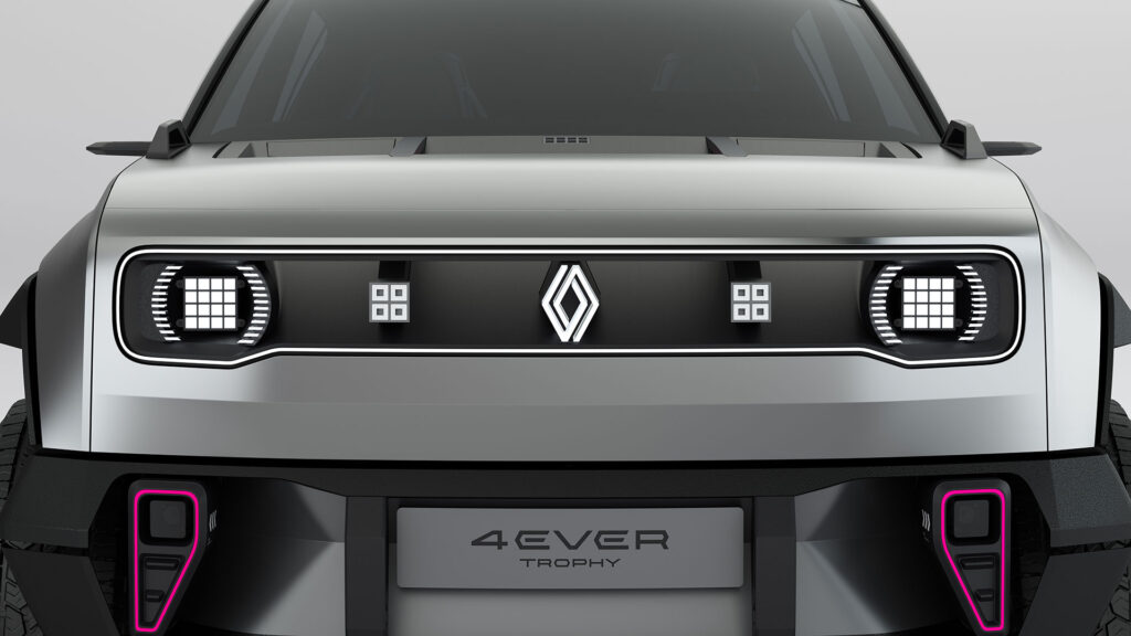 Calandre du concept Renault 4ever // Source : Renault Calandre du concept Renault 4ever // Source : Renault