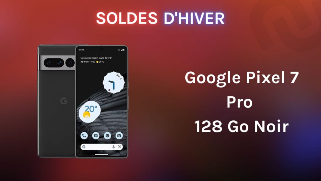 Le Google Pixel 7 Pro 128 Go, couleur noir en solde // Source : montage Numerama Le Google Pixel 7 Pro 128 Go, couleur noir en solde // Source : montage Numerama
