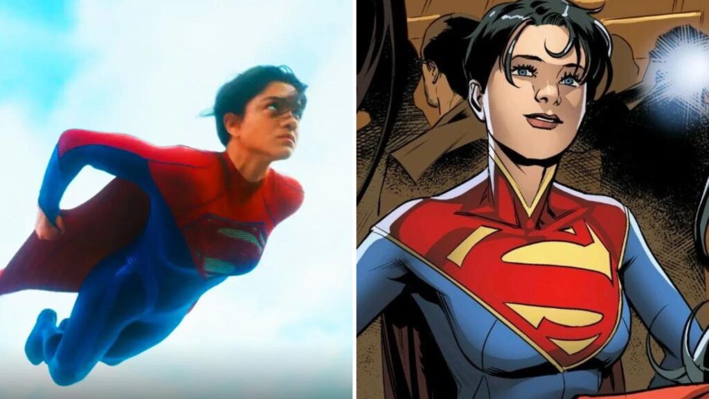À gauche, Sasha Calle dans Flash. À droite, Lara Lane-Kent dans les comics DC Injustice. La ressemblance est frappante. // Source : Warner/DC À gauche, Sasha Calle dans Flash. À droite, Lara Lane-Kent dans les comics DC Injustice. La ressemblance est frappante. // Source : Warner/DC