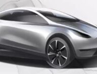 Croquis d'un petit modèle inexistant de Tesla // Source : Tesla - Wechat Croquis d'un petit modèle inexistant de Tesla // Source : Tesla - Wechat