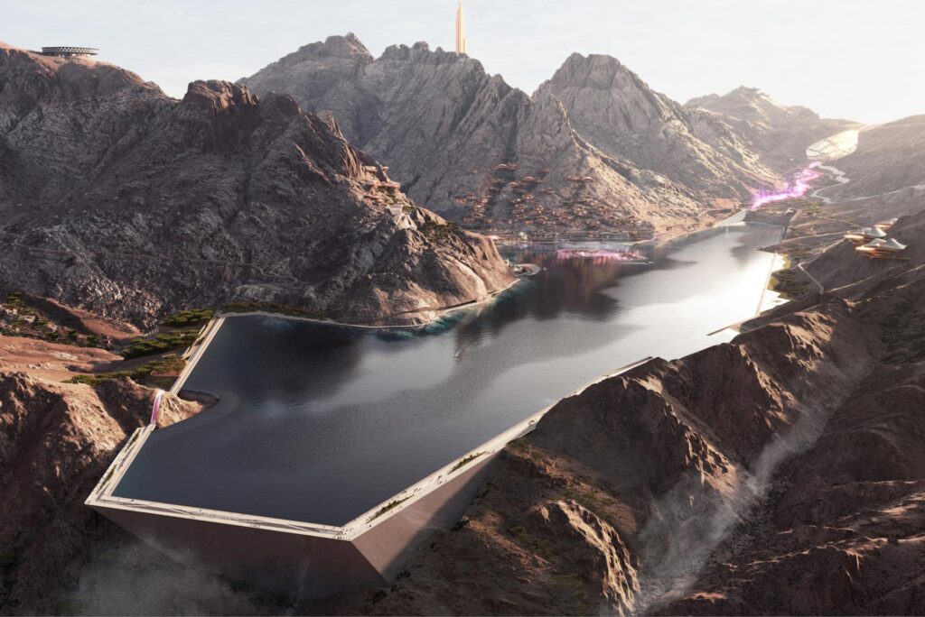 Concept art de Trojena // Source : Neom Concept art de Trojena // Source : Neom