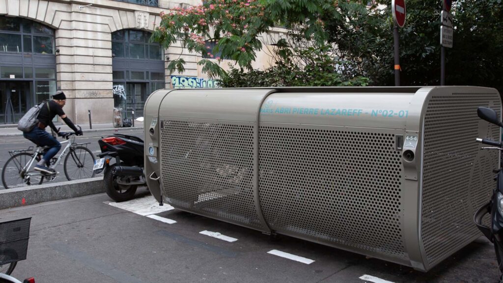 abri s&eacute;curis&eacute; v&eacute;lo Paris