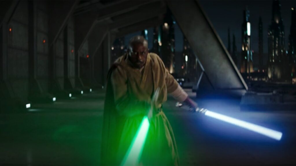 Ahmed Best Jedi Mandalorian sabre laser Ahmed Best Jedi Mandalorian sabre laser