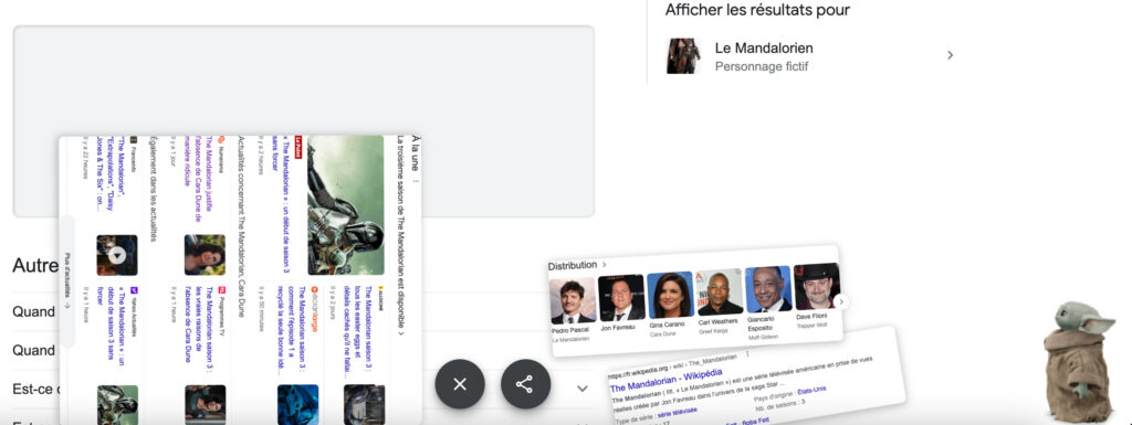 Laisse mon écran tranquille Grogu // Source : Capture d'écran Numerama Laisse mon écran tranquille Grogu // Source : Capture d'écran Numerama