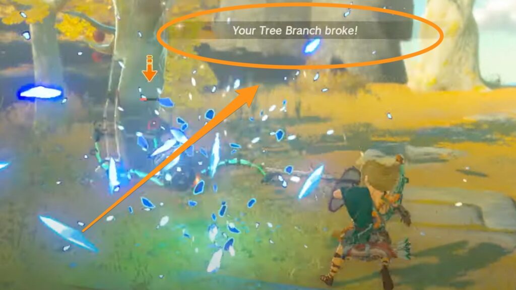 Les armes qui se cassent dans The Legend of Zelda: Tears of the Kingdom // Source : Capture d'écran Les armes qui se cassent dans The Legend of Zelda: Tears of the Kingdom // Source : Capture d'écran