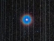 Les traits blancs sont le résultat du passage de satellites Starlink durant cette prise de vue. // Source : NoirLab/Rafael Schmall Les traits blancs sont le résultat du passage de satellites Starlink durant cette prise de vue. // Source : NoirLab/Rafael Schmall