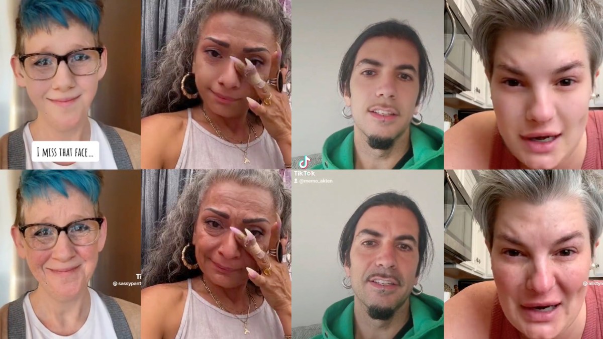 Différents utilisateurs de TikTok utilisent le filtre "jeunesse" Différents utilisateurs de TikTok utilisent le filtre "jeunesse"