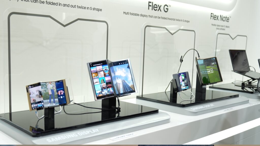 Tous les concepts exposés par Samsung Display. // Source : Numerama Tous les concepts exposés par Samsung Display. // Source : Numerama