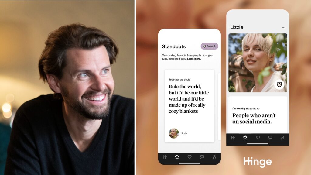 Justin McLeod / Hinge // Source : Hinge Justin McLeod / Hinge // Source : Hinge