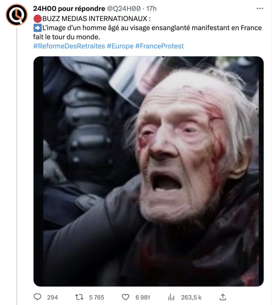 Capture d'écran du tweet beaucoup repris, d'un compte Twitter peu suivi Capture d'écran du tweet beaucoup repris, d'un compte Twitter peu suivi