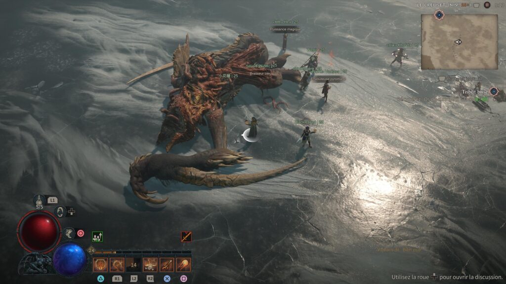 Le premier boss mondial de Diablo IV // Source : Capture PS5 Le premier boss mondial de Diablo IV // Source : Capture PS5