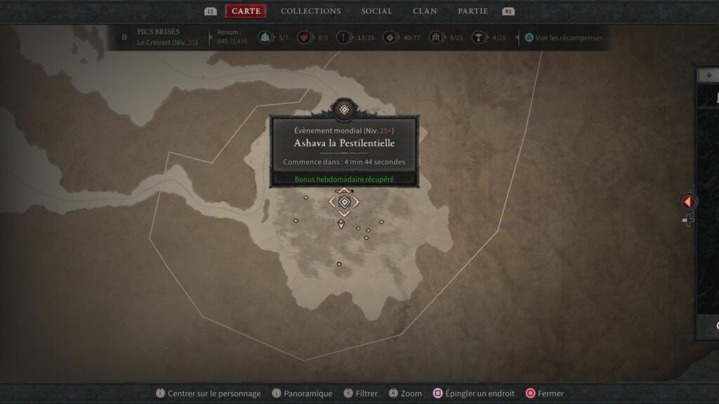 Le premier boss mondial de Diablo IV // Source : Capture PS5 Le premier boss mondial de Diablo IV // Source : Capture PS5