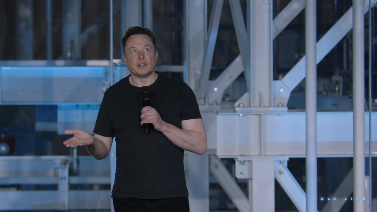 Elon Musk le 1er mars 2023 au Tesla Investors Day // Source : YouTube/Tesla Elon Musk le 1er mars 2023 au Tesla Investors Day // Source : YouTube/Tesla
