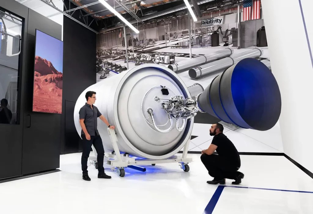 Une partie du réacteur imprimé en 3D. // Source : Relativity Space Une partie du réacteur imprimé en 3D. // Source : Relativity Space