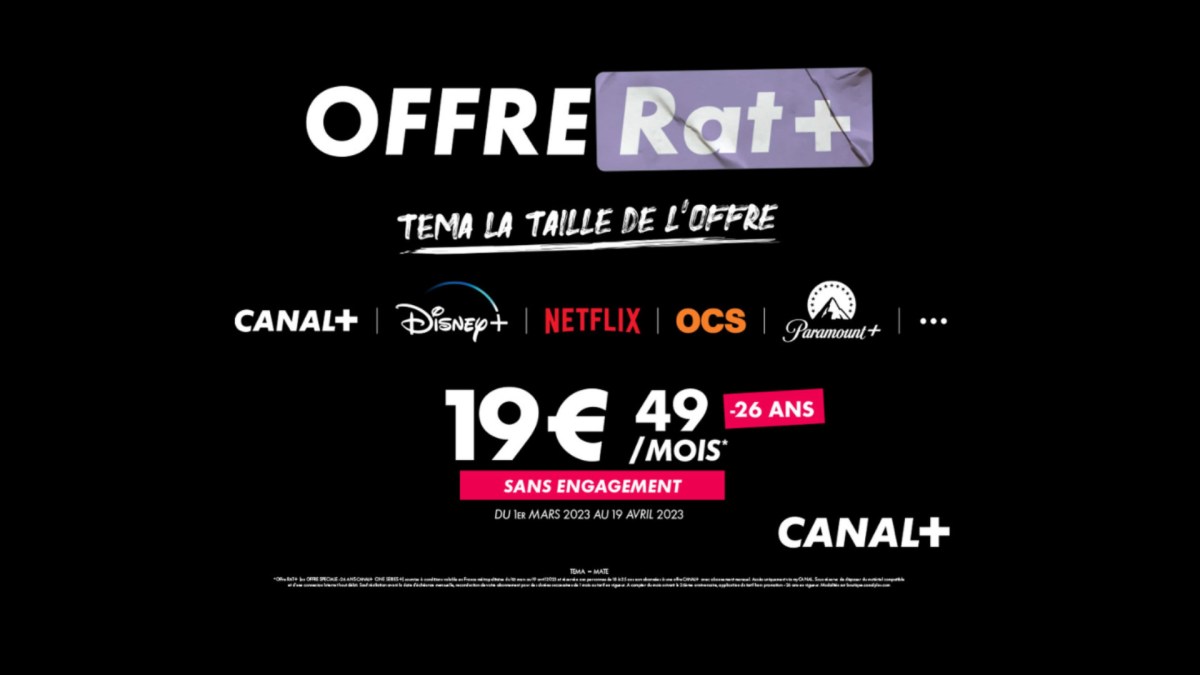 L'offre Rat+ de Canal+ // Source : Canal+ L'offre Rat+ de Canal+ // Source : Canal+