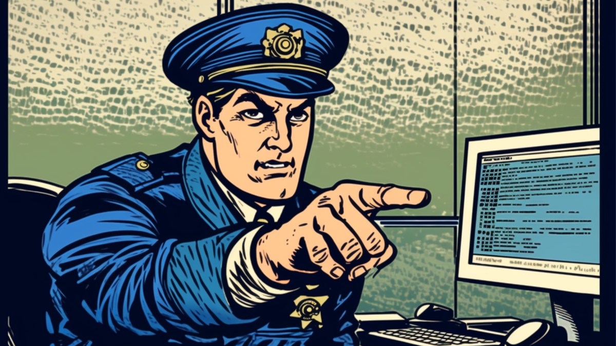 La police britannique piège les pirates avec de faux sites. // Source : Midjourney La police britannique piège les pirates avec de faux sites. // Source : Midjourney