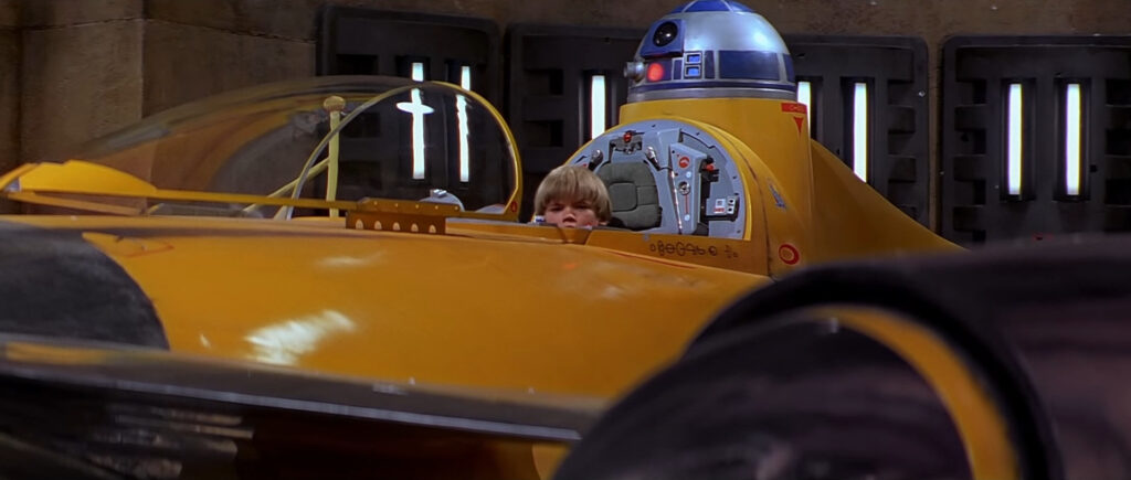Anakin Skywalker dans un N-1 Starfighter // Source : YouTube / Dodgecharger001 Anakin Skywalker dans un N-1 Starfighter // Source : YouTube / Dodgecharger001