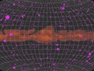 Carte de l'univers avec les rayons gamma visibles. // Source : Nasa Carte de l'univers avec les rayons gamma visibles. // Source : Nasa
