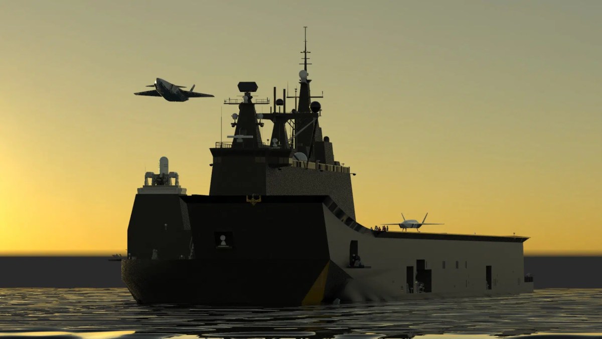 Le premier porte drone turc. // Source : LHD Le premier porte drone turc. // Source : LHD