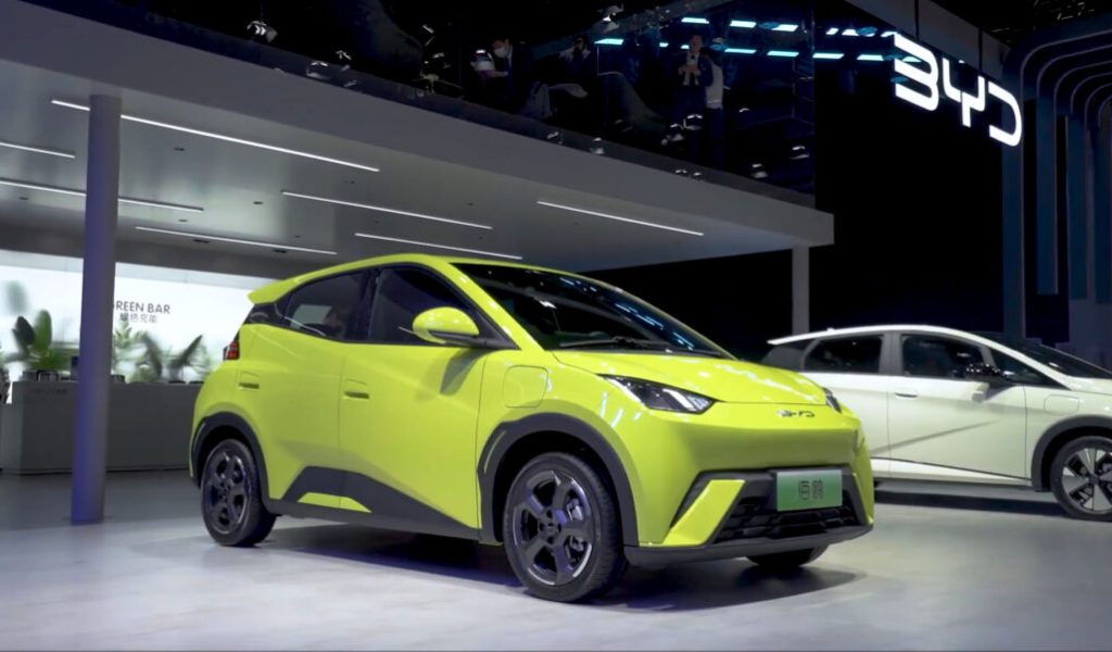 BYD Seagull sur le salon de Shanghai // Source : BYD