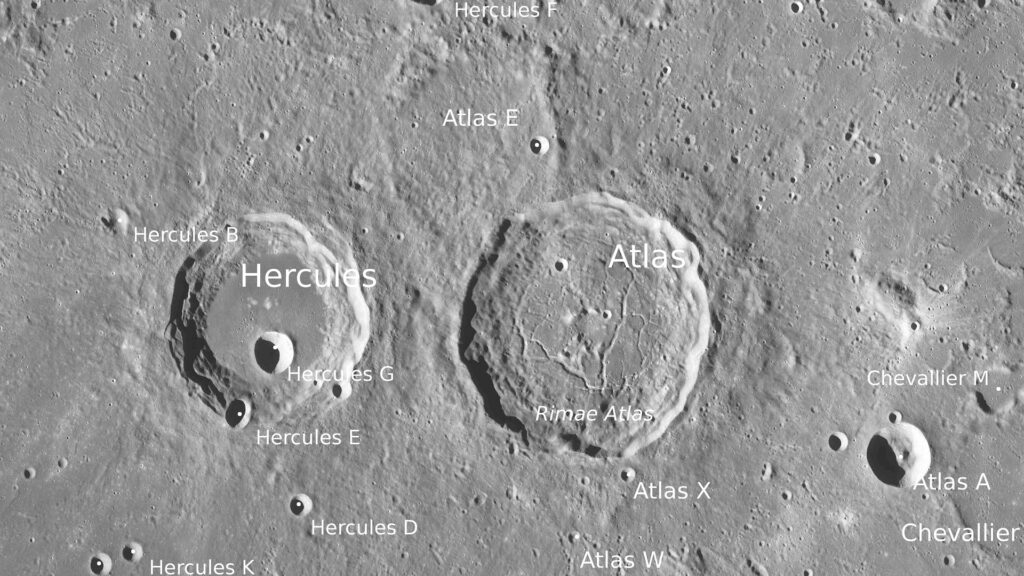 cratère Atlas Lune cratère Atlas Lune