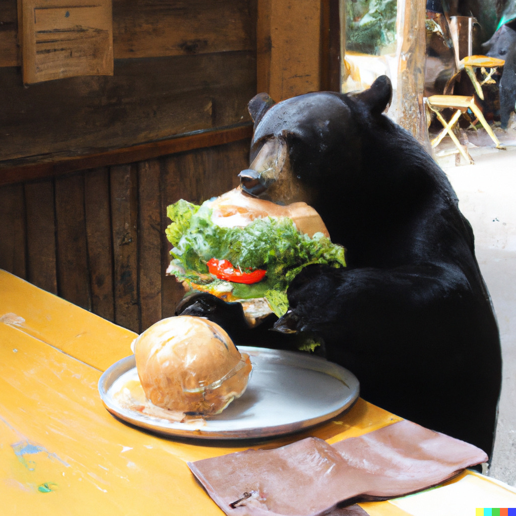 Il est bon le burger ? // Source : Généré par DALL-E Il est bon le burger ? // Source : Généré par DALL-E