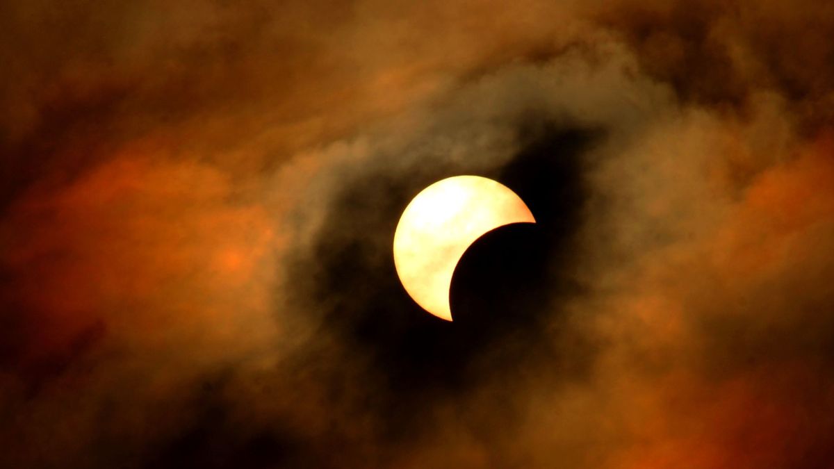 Une éclipse solaire. // Source : Canva Une éclipse solaire. // Source : Canva