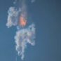 Explosion du Starship. // Source : Capture d'écran YouTube AFP Explosion du Starship. // Source : Capture d'écran YouTube AFP