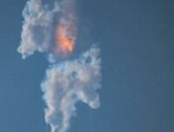 Explosion du Starship. // Source : Capture d'écran YouTube AFP Explosion du Starship. // Source : Capture d'écran YouTube AFP