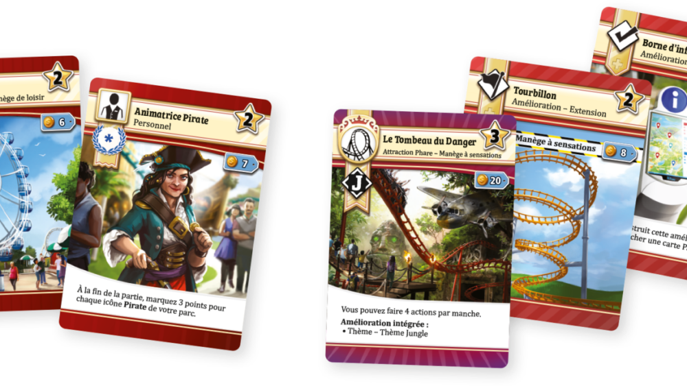 Quelques exemples de cartes Parc. // Source : Lucky Duck Games Quelques exemples de cartes Parc. // Source : Lucky Duck Games