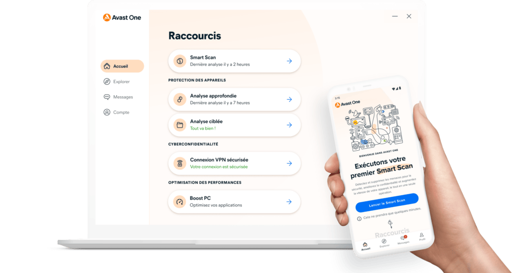 Avast One, un écosystème complet pour protéger vos données personnelles des menaces extérieures // Source : Avast